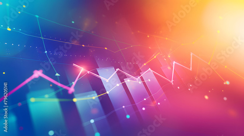 inancial graphs dynamic light effects illustrating fluctuations market trends data points interplay light color symbolizes the energy and volatility of financial markets photo