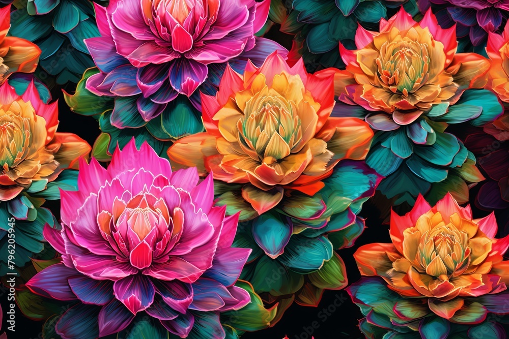 Cactus Bloom Gradients: Festival Wallpaper and Artwork