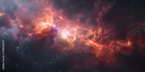 The calm stillness of space is interrupted by bursts of dazzling colors from exploding nebulae and