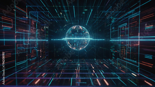 A conceptual illustration of a decentralized finance (DeFi) ecosystem, with interconnected platforms and protocols , automated trading, and decentralized exchanges2. Generated AI.