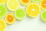 Fresh Citrus Fruit Gradients Trendy: Vivid Citrus Flow Banner