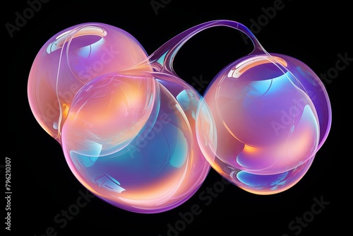 Iridescent Soap Bubble Gradients: Luminous Shade Symphony