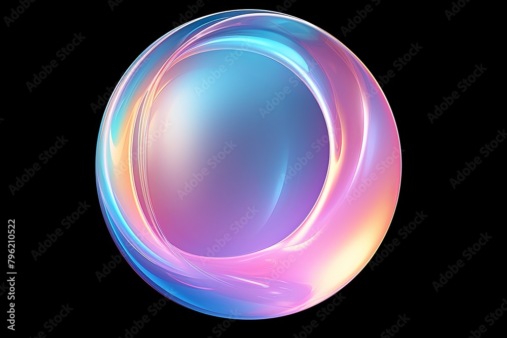 Fototapeta premium Iridescent Soap Bubble Gradients: Radiant Light Spectrum Dreamscape