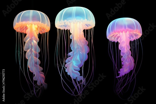 Luminous Jellyfish: Radiant Glow Gradients in Aquatic Hues © Michael