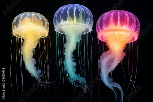 Luminous Jellyfish Glow Gradients: Illumination Spectrum of Jellyfish Angelic Lights