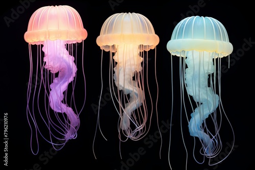 Glowing Jellyfish: Luminous Translucent Gradients