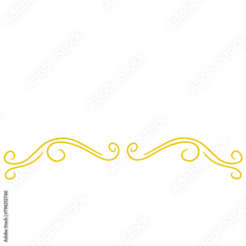 Decorative Divider Gold Swirl