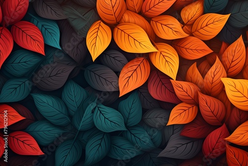 Rustling Autumn Leaves Gradients Business-Branding Fall Theme Image