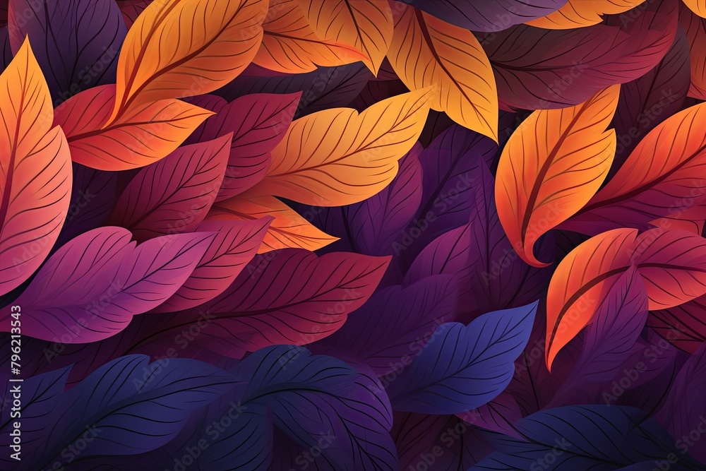 Autumn Rustling Leaves Gradient Abstract: Hipster Design Palette