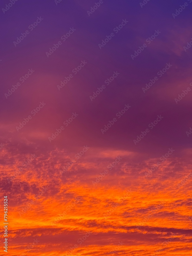 Sunset sky clouds dramatic fiery heaven cloudscape