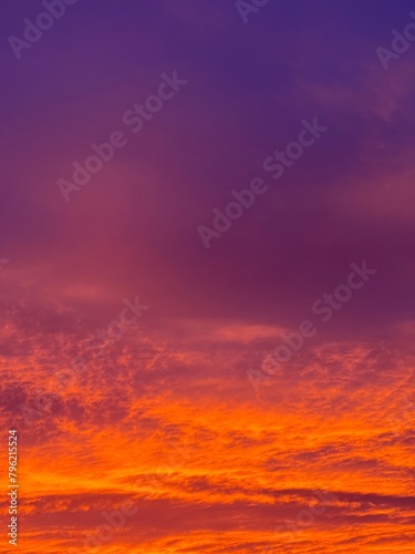 Sunset sky clouds dramatic fiery heaven cloudscape