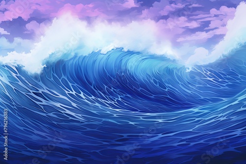 Intense Sea Wave Spectrum: Stormy Ocean Wave Gradients © Michael