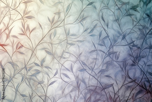 Tangled Vine Gradients: Tranquil Wallpaper in Blended Vine Colors