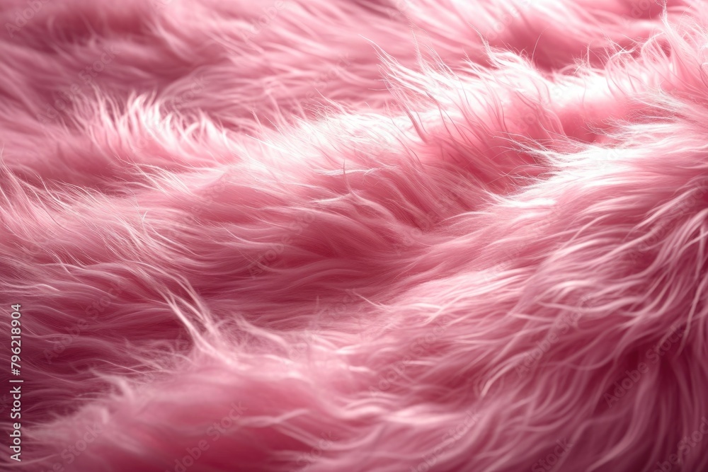A close up of a pink fur coat A close up of a pink fur coat