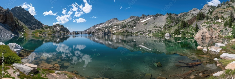 Serene Lake in the Wasatch Mountains of Salt Lake - A Breathtaking National