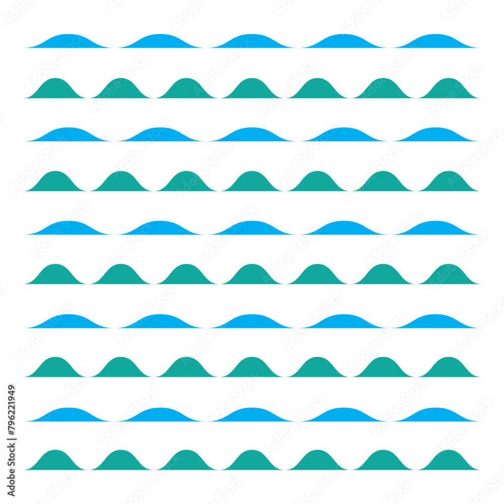 Wave Icon in trendy flat style isolated on grey background. Water wave symbol for your web site design, logo, app, UI. Vector illustration, EPS10. Wave Icon in trendy flat style isolated on grey background. Water wave symbol for your web site design, logo, app, UI. Vector illustration, EPS10.