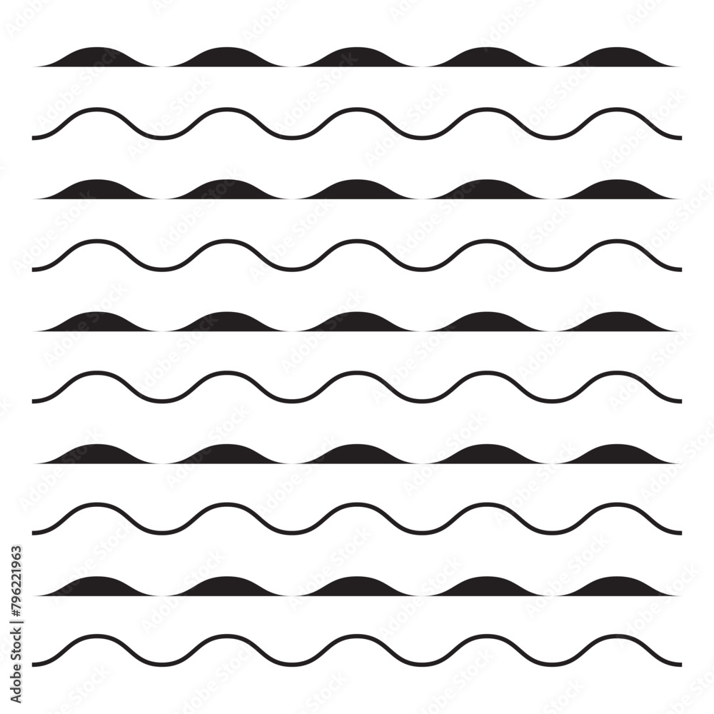 Wave Icon in trendy flat style isolated on grey background. Water wave symbol for your web site design, logo, app, UI. Vector illustration, EPS10. Wave Icon in trendy flat style isolated on grey background. Water wave symbol for your web site design, logo, app, UI. Vector illustration, EPS10.