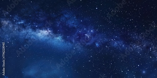 Starry Universe Nightscape. Milky Way Galaxy and Clear Starry Sky in Sternenhimmel - Night Sky