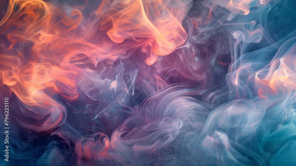 Fototapeta premium Smoke with liquid light colorful background