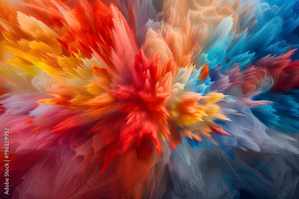 Explosive Chromatic Dynamism:A Captivating Visual of Color in Motion Explosive Chromatic Dynamism:A Captivating Visual of Color in Motion