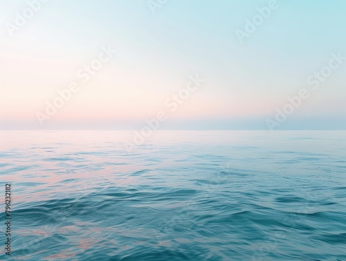 Calm minimalist seascape with soft photo