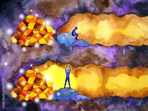 success people never give up concept art watercolor painting illustration design drawing