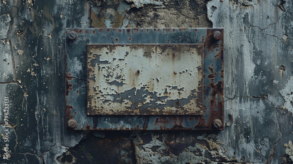 Blank mockup of a distressed metal sign great for vintageinspired decor. . Blank mockup of a distressed metal sign great for vintageinspired decor. .