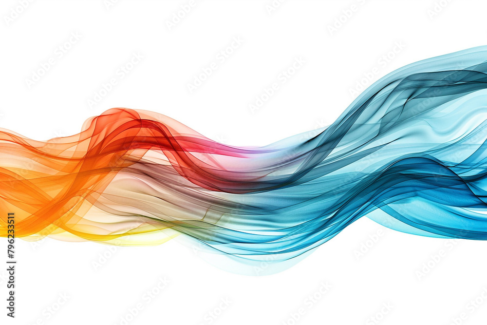 wave of color undulates across a white background wave of color undulates across a white background