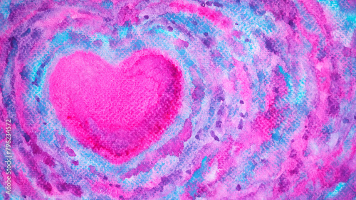 Photography abstract colorful blue, pink heart love mind mental spiritual soul soulmate insp
