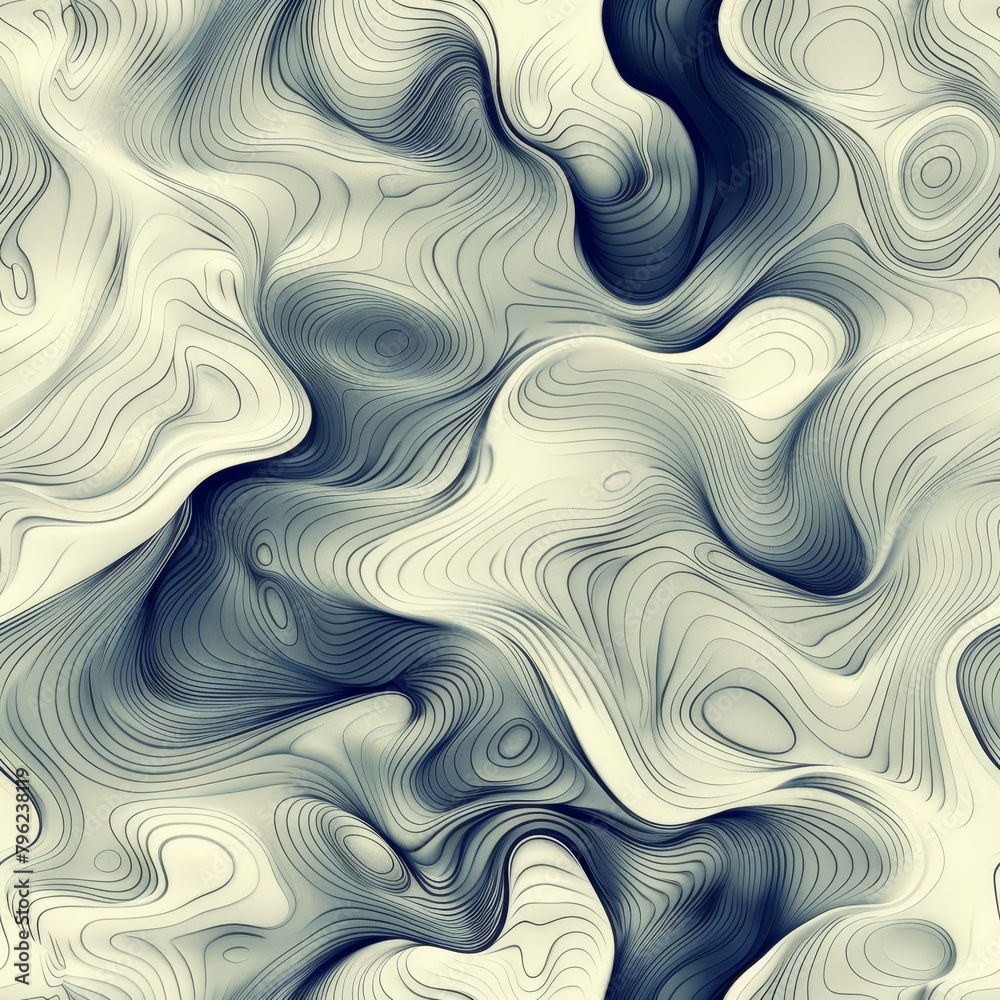 Obraz premium A mesmerizing pattern of swirling lines and organic shapes, mimicking the fluidity of nature and the interconnectedness of life