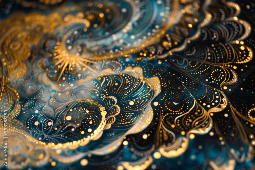 Zoom in on the detailed patterns of a celestial glow illuminating the night sky Zoom in on the detailed patterns of a celestial glow illuminating the night sky