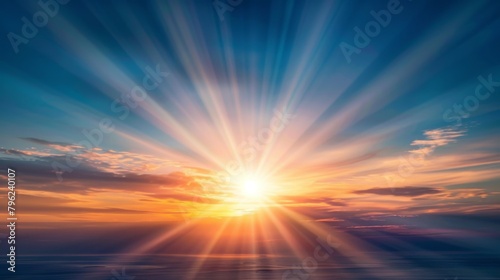 Close-up of sun rays peeking over the horizon, heralding the dawn of a fresh beginning © Plaifah