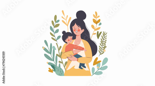 Female community support single mother with her baby