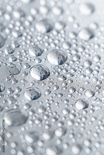 Close up view of water droplets on a surface. Suitable for various uses