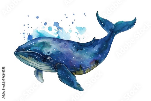 A majestic whale gracefully swimming in the water. Suitable for nature and wildlife concepts