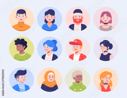 Casual Avatar Set Vector Collection