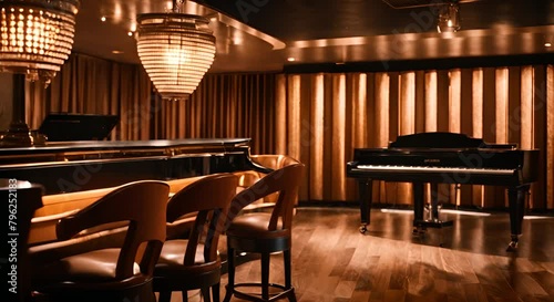 Interior of a jazz club. photo