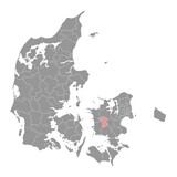 Soro Municipality map, administrative division of Denmark. Vector illustration.