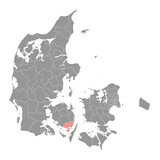 Svendborg Municipality map, administrative division of Denmark. Vector illustration.