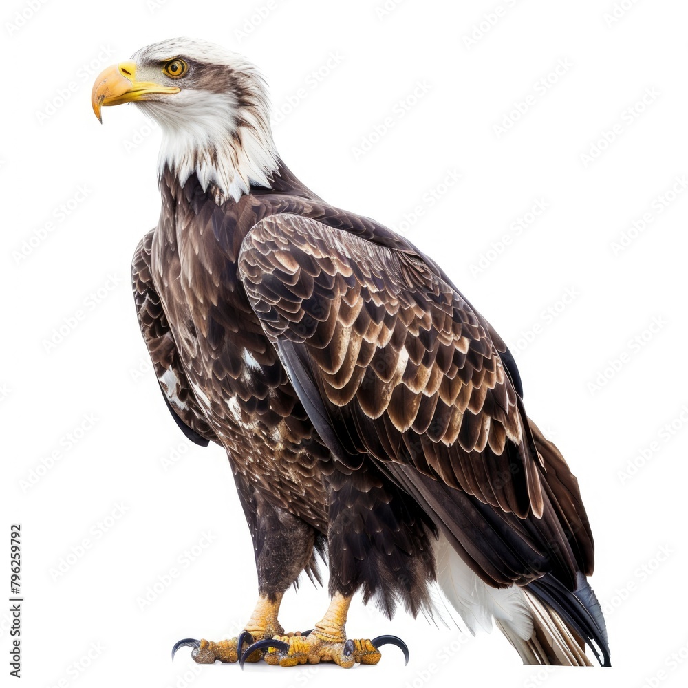 Obraz premium bird, parrot, eagle, crow on white background