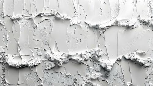 Textured plaster relief pattern on a white concrete wall for design backgrounds. Concept Texture Design, Plaster Relief, Concrete Wall, Backgrounds, White Color Palette