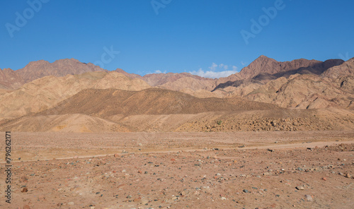 View of desert mountain landscape