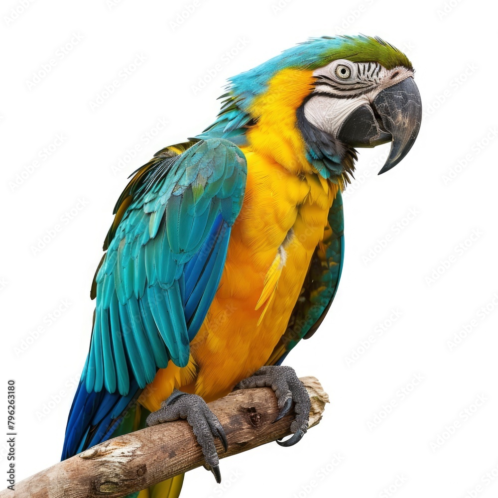 bird, parrot, eagle, crow on white background bird, parrot, eagle, crow on white background