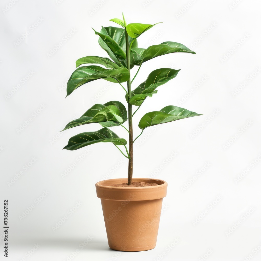 plant on pots, white background plant on pots, white background
