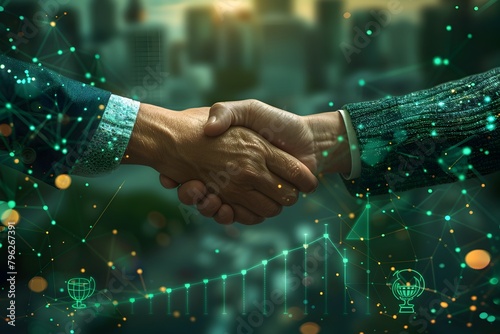 Handshake Gesture Symbolizing Successful Partnership and Business Growth