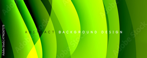 A green background with a geometric pattern resembling a leaf, creating a macro photography effect. The symmetry and circle shapes give a logolike design for a terrestrial plant or grass