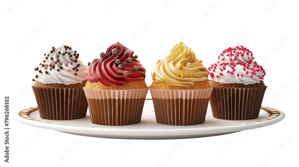 Delicious chocolate cupcakes adorned with cherry, cream, and strawberry toppings, perfect for birthdays and snacks Indulge in these mouthwatering treats! Delicious chocolate cupcakes adorned with cherry, cream, and strawberry toppings, perfect for birthdays and snacks Indulge in these mouthwatering treats!