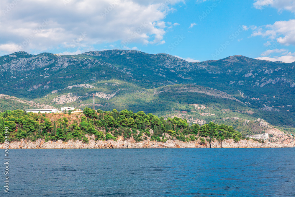 Coastline of the Adriatic Sea in Montenegro. Captivating coastline adorned with breathtaking vistas