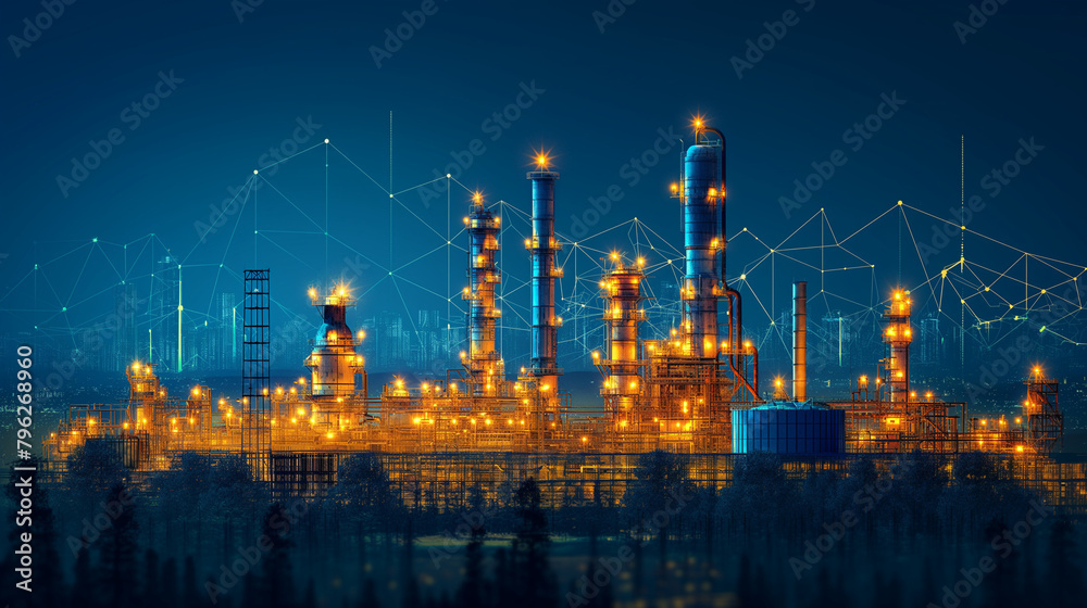 Abstract infographic of decline in global natural gas production. Abstract infographic of decline in global natural gas production.