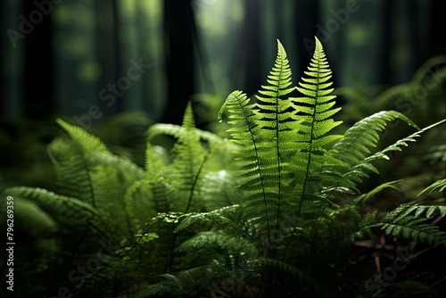 A Fern Leaf in the Middle of a Forest